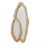 Organische Spiegel naturel mangohout 110cm, Info@savoireinteriors.com, Minder dan 50 cm, Ophalen of Verzenden, Minder dan 100 cm