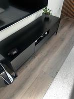Zwart TV Meubel - 140 cm, Ophalen, 100 tot 150 cm, Zo goed als nieuw, Minder dan 100 cm