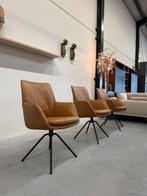 6 Nieuw De Toekomst Rhode draai eetkamerstoelen leer stoel, Bruin, Nieuw, Leer, Ophalen of Verzenden