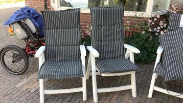 Set van 4 tuinstoelen inclusief kussens beschikbaar voor biedingen