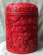 Chinese cinnabar theebus, Antiek en Kunst, Ophalen of Verzenden