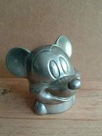 Vintage verzilverde Mickey Mouse spaarpot, Ophalen of Verzenden, Mickey Mouse, Zo goed als nieuw, Beeldje of Figuurtje