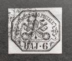 ITALIË - PAUSELIJKE STAAT 1864 Baj 6 lila azzurrastro Sa7Ab, Ophalen of Verzenden