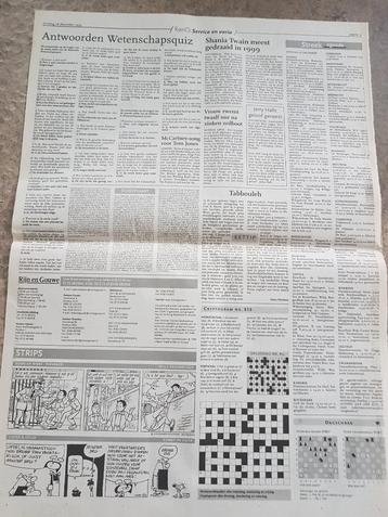 Nieuwtjes over Paul McCartney en Jerry Hall (krant 1999) beschikbaar voor biedingen