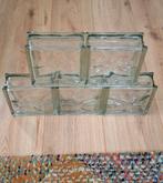 Glazen blokken bouwstenen vintage 5 stuks, Doe-het-zelf en Verbouw, Metselstenen, Ophalen of Verzenden, Gebruikt, Overige typen