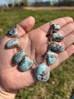 Larimar EdelsteenKetting Chic Handgemaakt, Sieraden, Tassen en Uiterlijk, Kettingen, Blauw, Nieuw, Ophalen of Verzenden, Steen of Mineraal