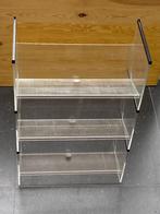 CD-rekken plexiglas en glas., Ophalen, Gebruikt, Glas, 25 tot 75 discs
