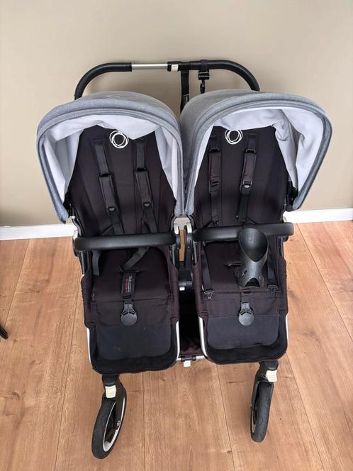 Bugaboo Donkey Duo 2, Kinderen en Baby's, Kinderwagens en Combinaties, Gebruikt, Combiwagen, Bugaboo, Duowagen, Met reiswieg, Verstelbare duwstang