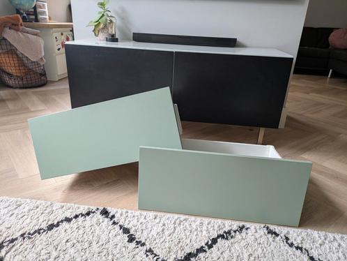 BESTÅ Tv-meubel lades 2 stuks groen, Huis en Inrichting, Kasten | Dressoirs, Gebruikt, 150 tot 200 cm, 25 tot 50 cm, Ophalen of Verzenden