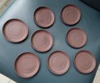 8 yixing schoteltjes, schotels, 9 cm diameter, ongemerkt, Ophalen of Verzenden