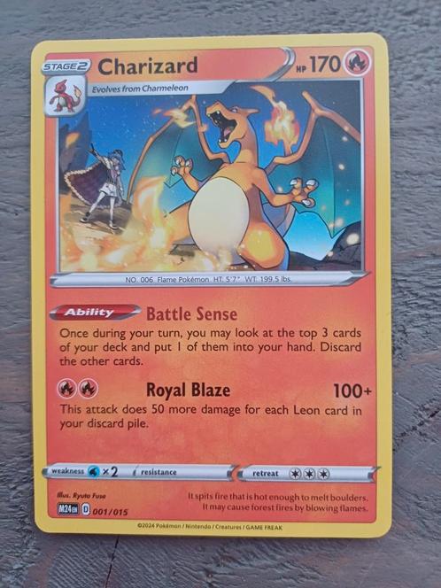 Charizard Pokémonkaart McDonald's 2024 001/015, Hobby en Vrije tijd, Verzamelkaartspellen | Pokémon, Zo goed als nieuw, Losse kaart