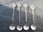 Lot van 4 Zilveren lepeltjes Stil Verzet., Verzamelen, Militaria | Tweede Wereldoorlog, Verzenden, Overige soorten, Nederland