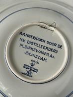 Delftsblauw bord M. Dirkzwager Schiedam, Antiek en Kunst, Ophalen of Verzenden