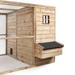 Houten Kippenren met groot nachthok en legnest | 448 x 179, Ophalen of Verzenden, Nieuw, Kippenhok of Kippenren