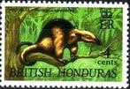 BRITS HONDURAS 3 - Dieren: zoogdieren (miereneter), Ophalen of Verzenden, Postfris, Dier of Natuur