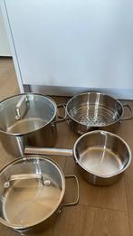 NIEUW! Greenpan Chefs collection pannenset stainless steel, Inductieplaat, Pannenset, Ophalen of Verzenden, Zo goed als nieuw