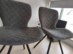 Twee stoffen stoelen grijsgroen zgan!, Ophalen, Twee, Zo goed als nieuw, Stof