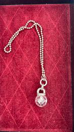 Ti Sento ketting met grote kristal bol hanger, Sieraden, Tassen en Uiterlijk, Kettingen, Ophalen of Verzenden, Zo goed als nieuw