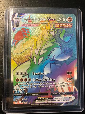 Pokémon kaart Urshifu VMAX Rainbow Rare – Battle Styles beschikbaar voor biedingen
