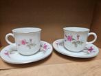 Vintage Kop en Schotel Set - Rozenmotief, Ophalen of Verzenden