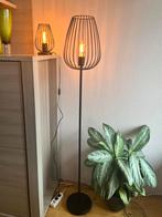 Lampen Set: Vloerlamp & Tafellamp Zwart Staal, Huis en Inrichting, Lampen | Vloerlampen, Ophalen, Nieuw, Metaal, 150 tot 200 cm