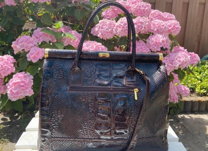 Pelle di Giada Bruine Handtas, Sieraden, Tassen en Uiterlijk, Tassen | Damestassen, Zo goed als nieuw, Handtas, Bruin, Ophalen of Verzenden