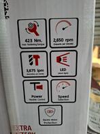 Professionele slagmoersleutel 633nm + 2x accu, Ophalen of Verzenden, Nieuw