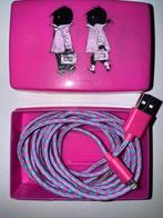 iPhone Lightning kabel, 2.5m, woven, roze, (evt. met doosje), Ophalen of Verzenden, Zo goed als nieuw, Apple iPhone