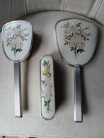 Brocante verzilverde kaptafelset rozen, Antiek en Kunst, Ophalen of Verzenden, Minder dan 50 cm, Minder dan 100 cm