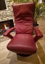 Relax Fauteuil leer draaibaar elektrisch, Huis en Inrichting, Fauteuils, Ophalen, Gebruikt, 50 tot 75 cm, Leer