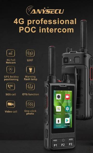ANYSECU W6PLUS Android 10  UHF 400-470Mhz Zello Real PTT beschikbaar voor biedingen