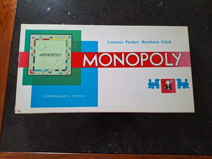 Vintage Monopoly Clipper Games & Toys B.V., Hobby en Vrije tijd, Gezelschapsspellen | Bordspellen, Gebruikt, Drie of vier spelers