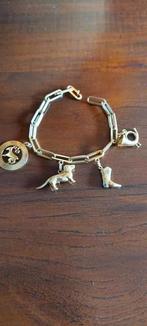 14 krt gouden closed for ever armband met bedels, Sieraden, Tassen en Uiterlijk, Armbanden, Verzenden, Zo goed als nieuw, Goud