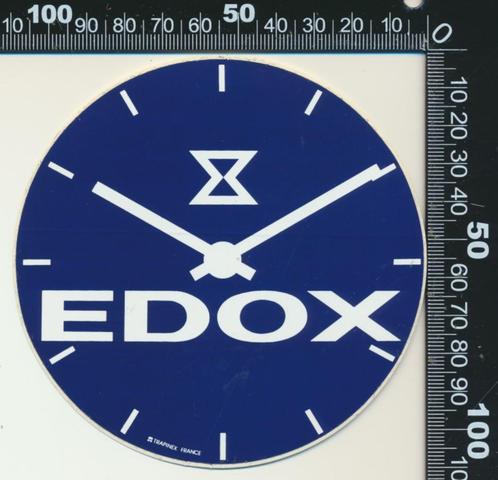 Sticker: Edox, Verzamelen, Stickers, Zo goed als nieuw, Bedrijf of Vereniging, Verzenden