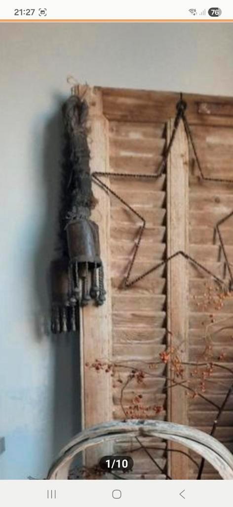 2 oude koeienbellen ter decoratie, Huis en Inrichting, Woonaccessoires | Overige, Gebruikt, Ophalen of Verzenden