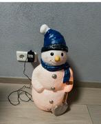 Sneeuwpop Decoratie met Verlichting, Antiek en Kunst, Ophalen of Verzenden