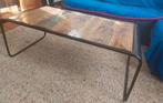 Industriële Salontafel ijzer/hout gelakt Ibiza style, Huis en Inrichting, Tafels | Salontafels, Ophalen, Minder dan 50 cm, 50 tot 100 cm