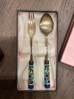 Vintage zilveren bestekset met bloemmotief, Antiek en Kunst, Ophalen