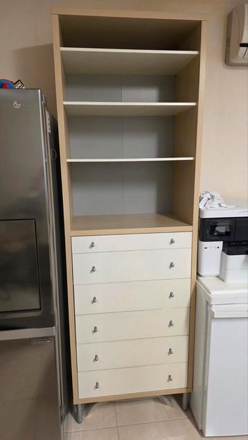 Ikea Malm Kast Berkenfineer/Wit