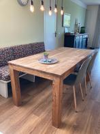 Eettafelel teakhout, Huis en Inrichting, Tafels | Eettafels, Ophalen, Gebruikt, Teakhout, 50 tot 100 cm