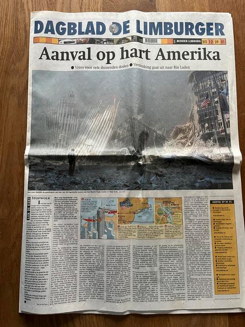 Dagblad De Limburger 9-11 12 september 2001, Verzamelen, Tijdschriften, Kranten en Knipsels, Krant, Nederland, 1980 tot heden