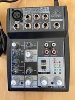 behringer xenix 502 mengpaneel incl voeding, in nieuwstaat !, Ophalen, Zo goed als nieuw, 5 tot 10 kanalen, Microfooningang