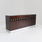 Vintage brutalist dressoir kast, Met deur(en), 200 cm of meer, Vintage , design , brutalist, Gebruikt