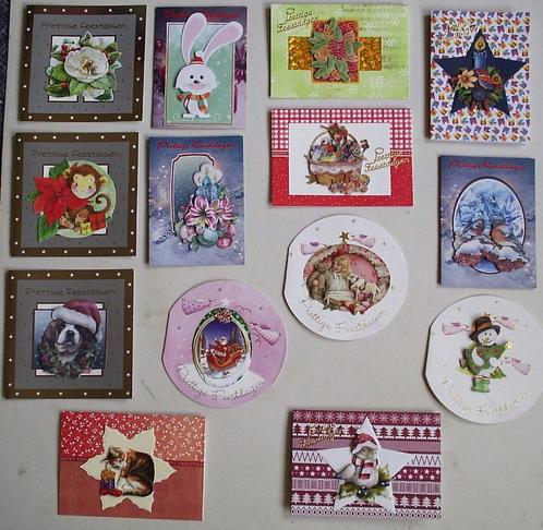 Set 25x zelfgemaakte kerstkaarten / wenskaarten kerst (l), Hobby en Vrije tijd, Kaarten | Zelfgemaakt, Nieuw, Kerst, Verzenden
