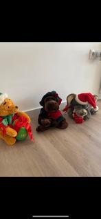 Leuke pluche kerst dieren, Diversen, Kerst, Ophalen of Verzenden, Zo goed als nieuw