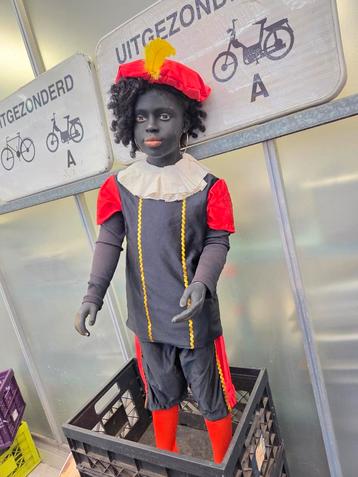 Grote Zwarte Piet Pop - Sinterklaas Decoratie 112cm beschikbaar voor biedingen