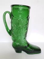 Vintage Cellini Green Glass Beer Boot Italy, Antiek en Kunst, Antiek | Glas en Kristal, Ophalen of Verzenden