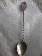 Vintage Theelepel met Edelsteen - Amethist 12.5 cm, Verzenden