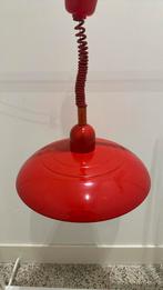 Vintage Treklamp Rood Space Age, Huis en Inrichting, Lampen | Hanglampen, Minder dan 50 cm, Gebruikt, Ophalen of Verzenden, Metaal