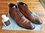 Hugo Boss enkellaarsjes bruin maat 43,5 - Made in Italy, Bruin, Verzenden, Boots, Zo goed als nieuw